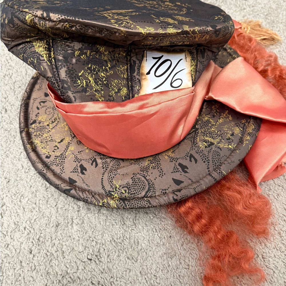 Mad Hatter Adjuster Black and Orange Hat